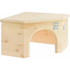 Resch Holz Eckhaus Kaninchen 36x25x25cm