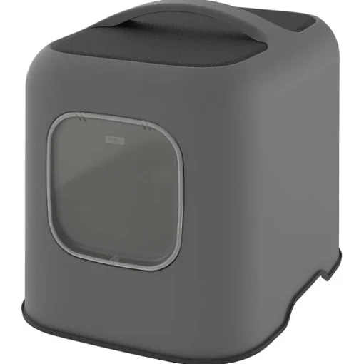 Rotho mypet Katzentoilette Biala mit Haube Antrazith 51x39.5x44.3cm