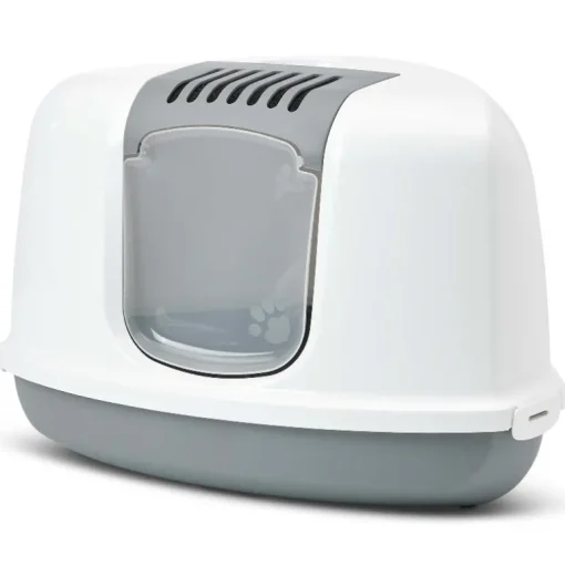 Savic Katzentoilette Nestor Corner weiss-grau 58.5x45.5x40cm