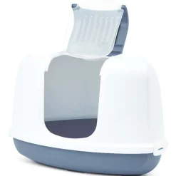 Savic Katzentoilette Nestor Corner weiss-blau 58.5x45.5x40cm