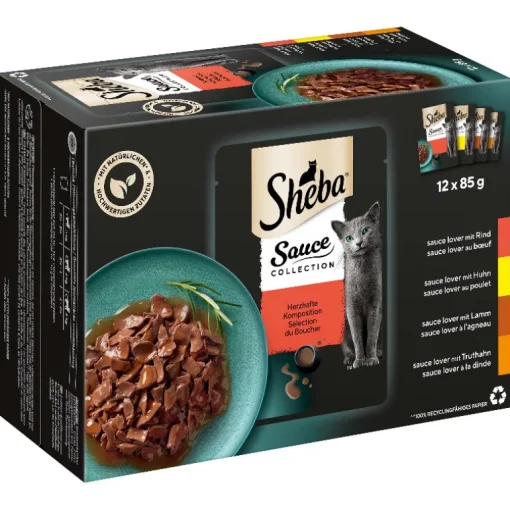 Sheba Katzenfutter Sauce Collection Herzhafte Komposition 12x85g