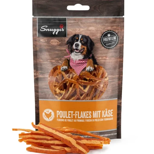 Snuggis Hundeleckerli Poulet-Flakes mit Käse 80g
