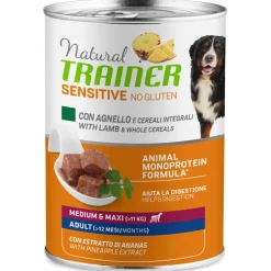 Trainer Hundefutter Sensitive No Gluten Medium & Maxi Adult Lamm 12x400g