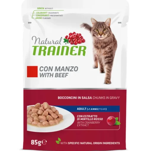Trainer Katzenfutter Adult Rind in Sauce 12x85g