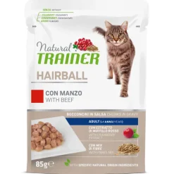 Trainer Natural Nassfutter Hairball Adult Rind 12x85g Beutel