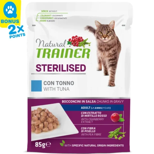 Trainer Natural Sterilised Adult Thunfisch in Sauce 12x85g Beutel