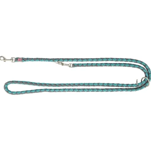 Trixie Cavo Hundeleine geflochten aqua/grafit