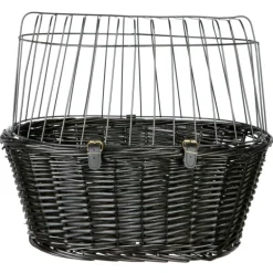 Trixie Fahrradkorb 50x41x35cm aus Weide schwarz