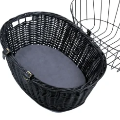 Trixie Fahrradkorb 50x41x35cm aus Weide schwarz