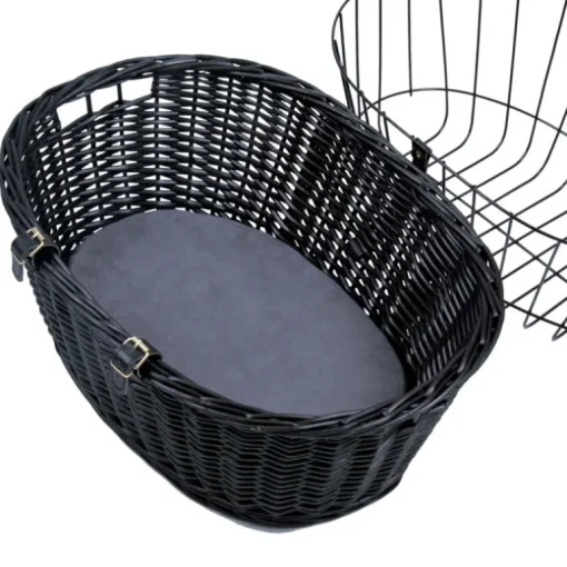 Trixie Fahrradkorb 50x41x35cm aus Weide schwarz