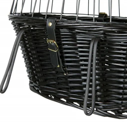 Trixie Fahrradkorb 50x41x35cm aus Weide schwarz