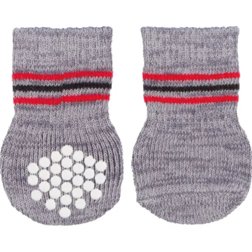 Trixie Hundesocken Anti-Rutsch grau