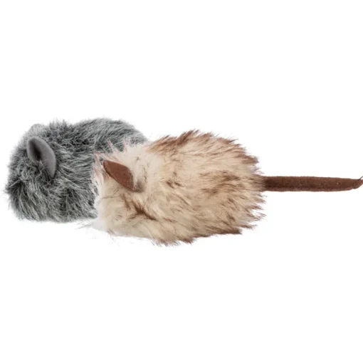 Trixie Katzenspielzeug Plüschmaus mit Katzenminze 9cm