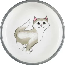 Trixie Keramiknapf Katze 0.3l grau/weiss