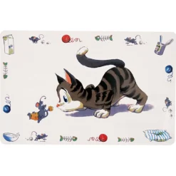 Trixie Napfunterlage Comic-Katze 44x28cm