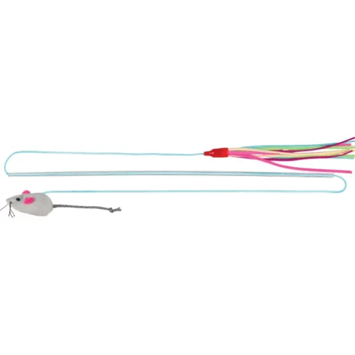 Trixie Spielangel mit 2 Spielzeugen 40cm