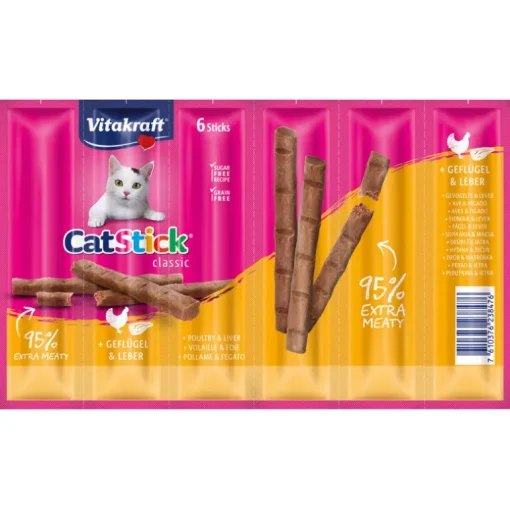 Vitakraft Cat Stick mini 6er Geflügel & Leber