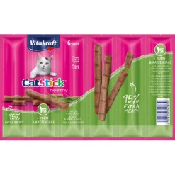Vitakraft Cat Stick mini Huhn & Katzengras 6er