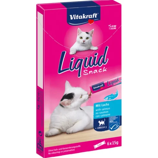 Vitakraft Liquid Snack Lachs & Omega 3 6x15g