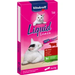 Vitakraft Liquid Snack Rind & Katzengras 6x15g